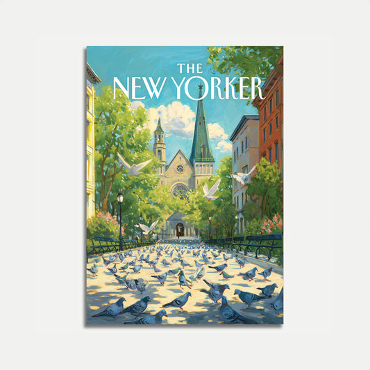 City Pigeons New York Poster