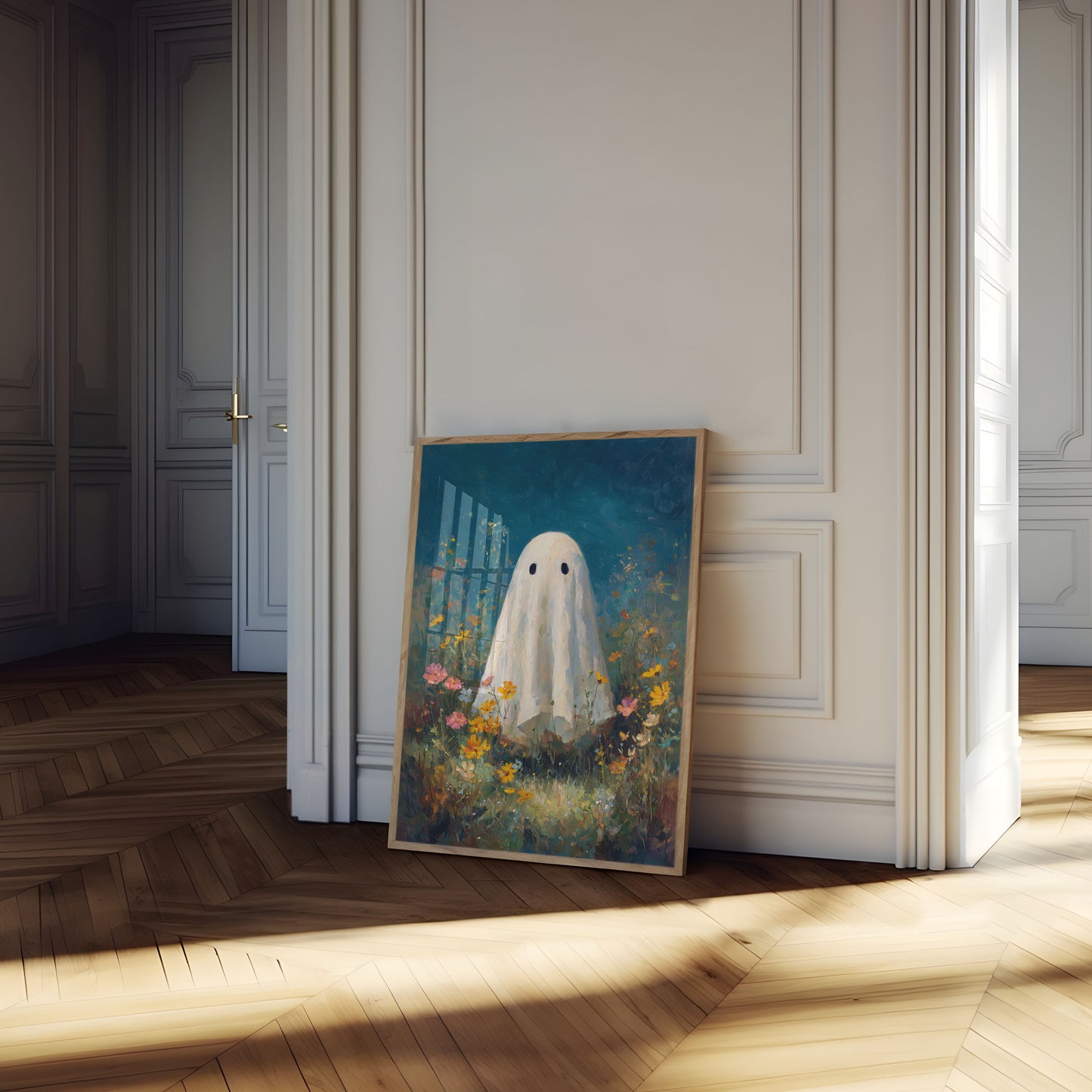 Ghostly Garden Halloween Poster