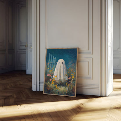 Ghostly Garden Halloween Poster