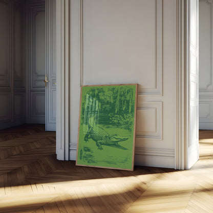 Póster del caimán guardián del pantano