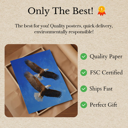Majestic Eagles in Flight Poster