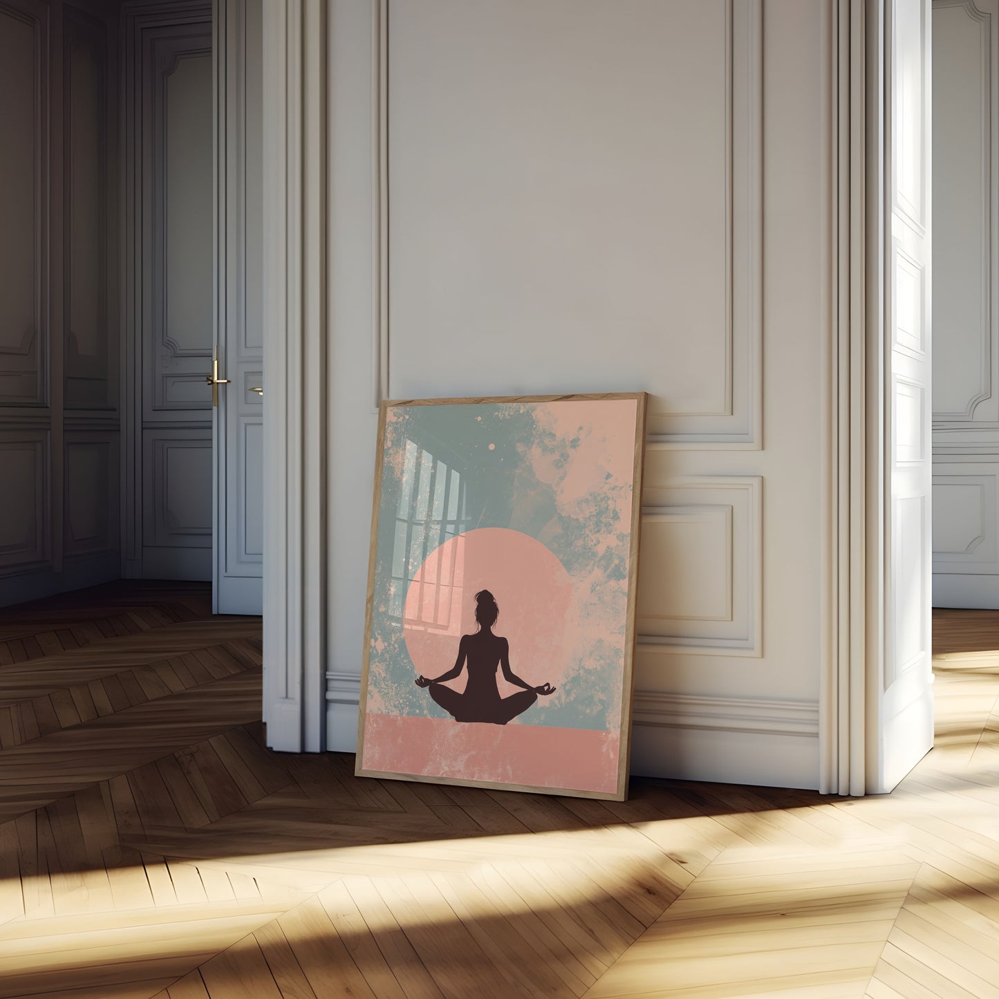 Zen Meditation Sunset Poster