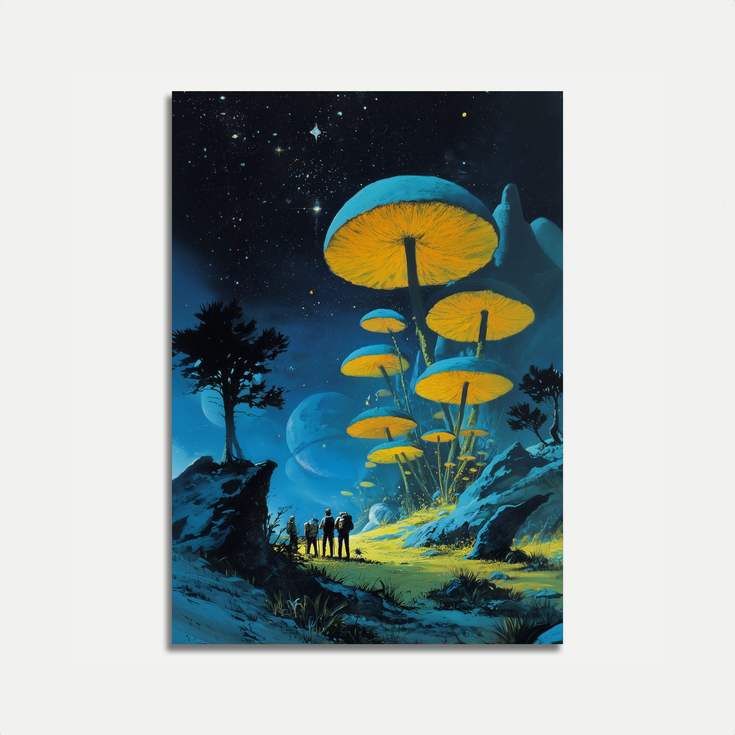 Alien Mushroom Forest Poster