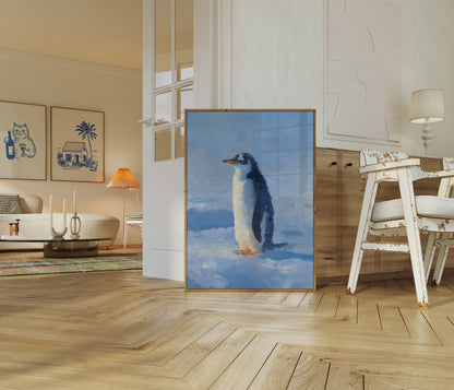 Ensom Pingvin Vinterposter