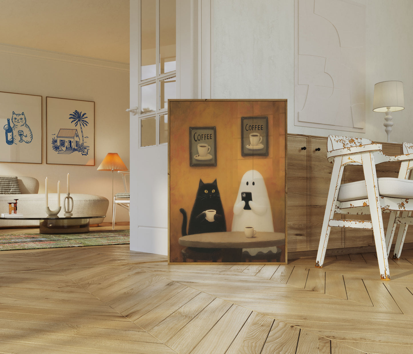 Ghostly Coffee Companions Poster