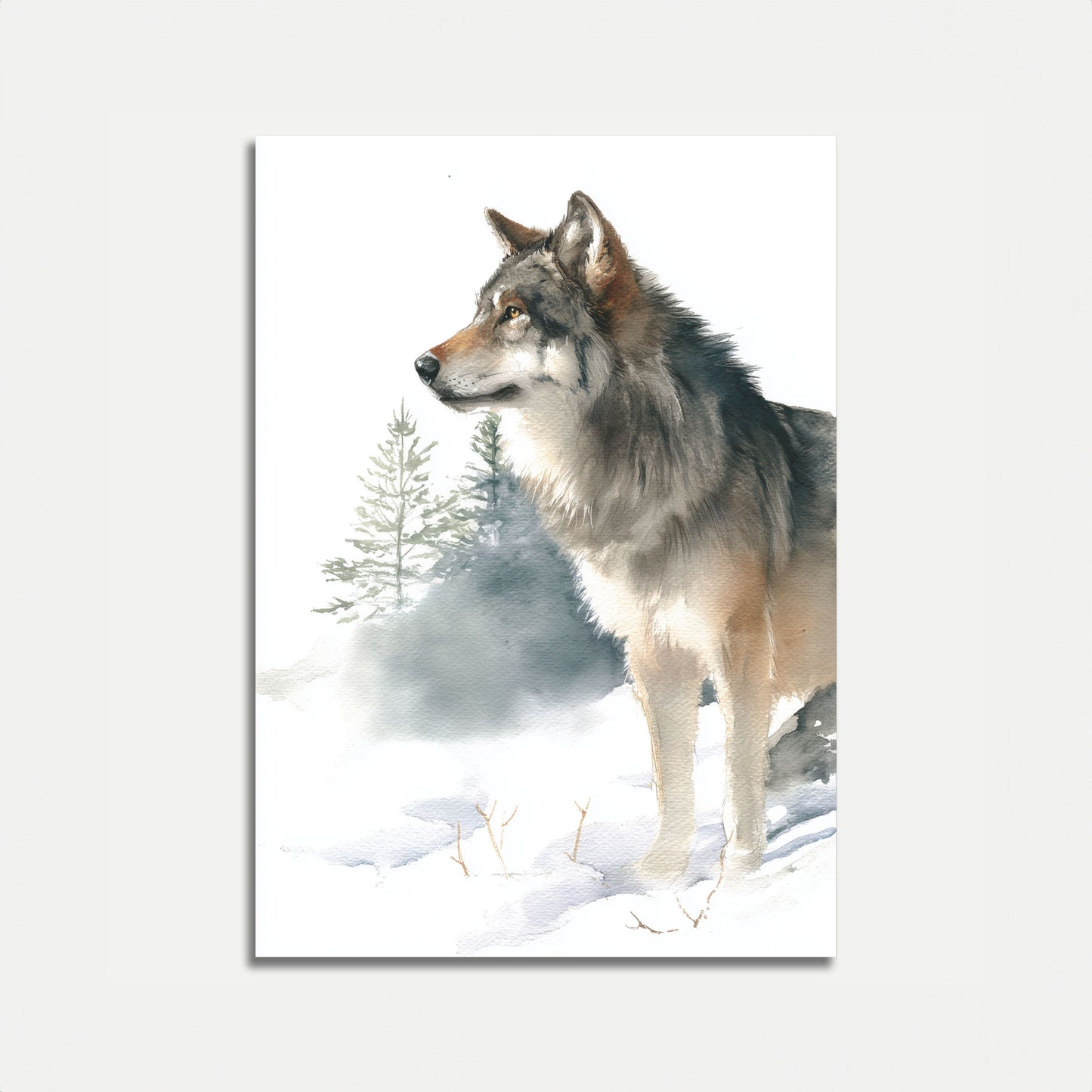 Noble Wolf Winter Wilderness Poster