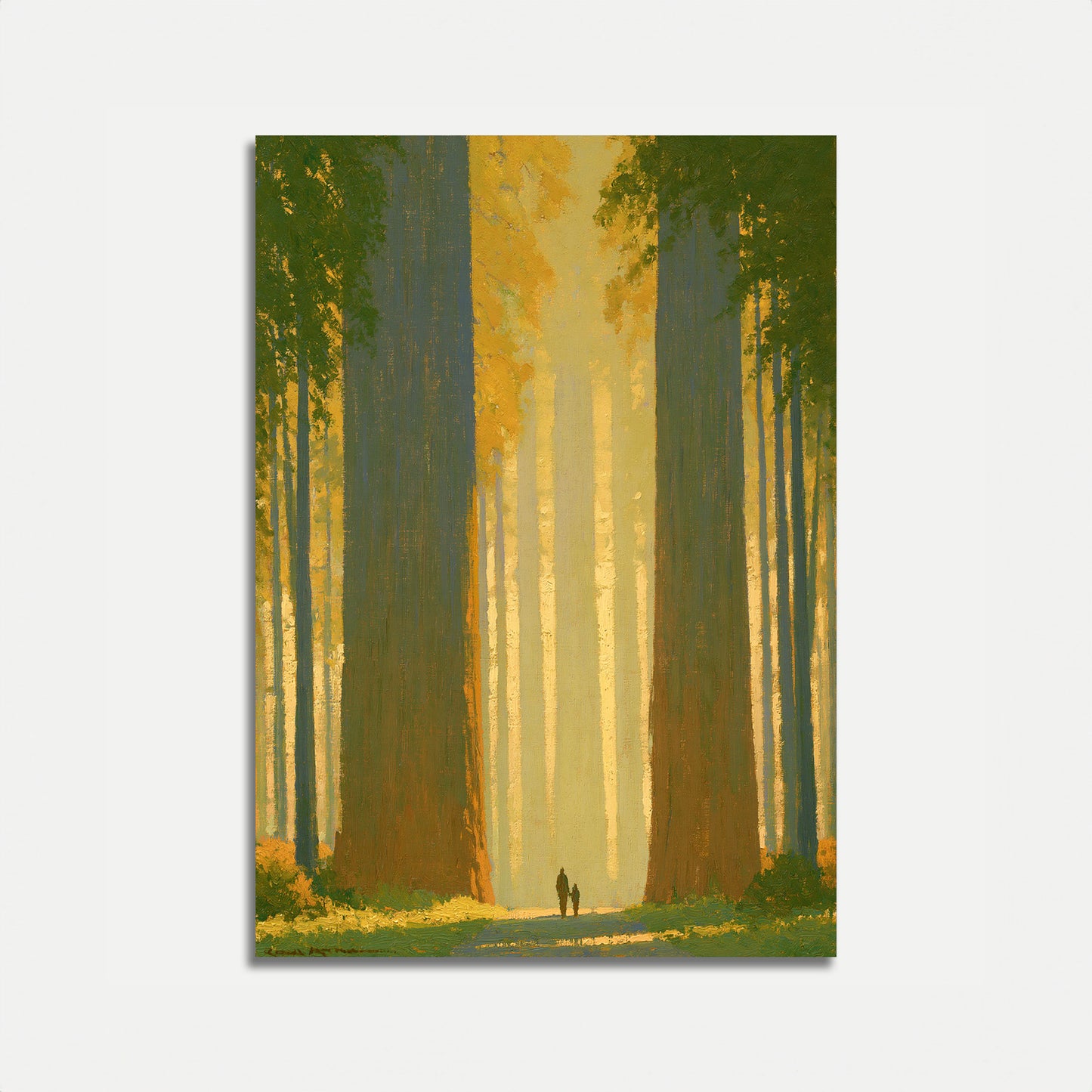 Póster Camino Luz Bosque