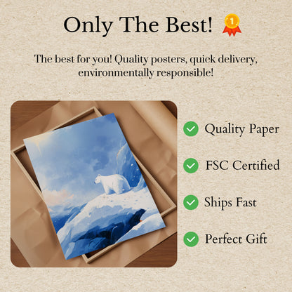 Póster del oso polar Arctic Solitude