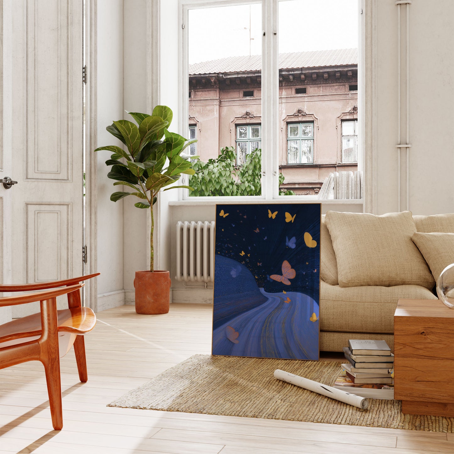 Póster "Los sueños de mariposa fluyen"