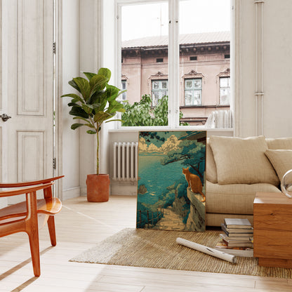 Orange Cat Coastal Vista Poster

Orangefarbenes Katzen-Küstenblick-Poster