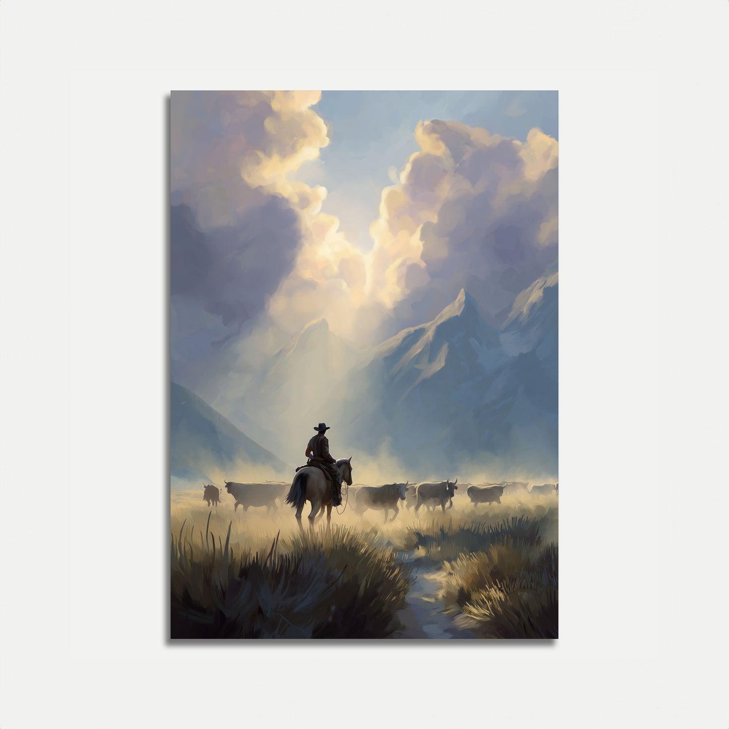 Bergcowboy Rindertrieb Poster