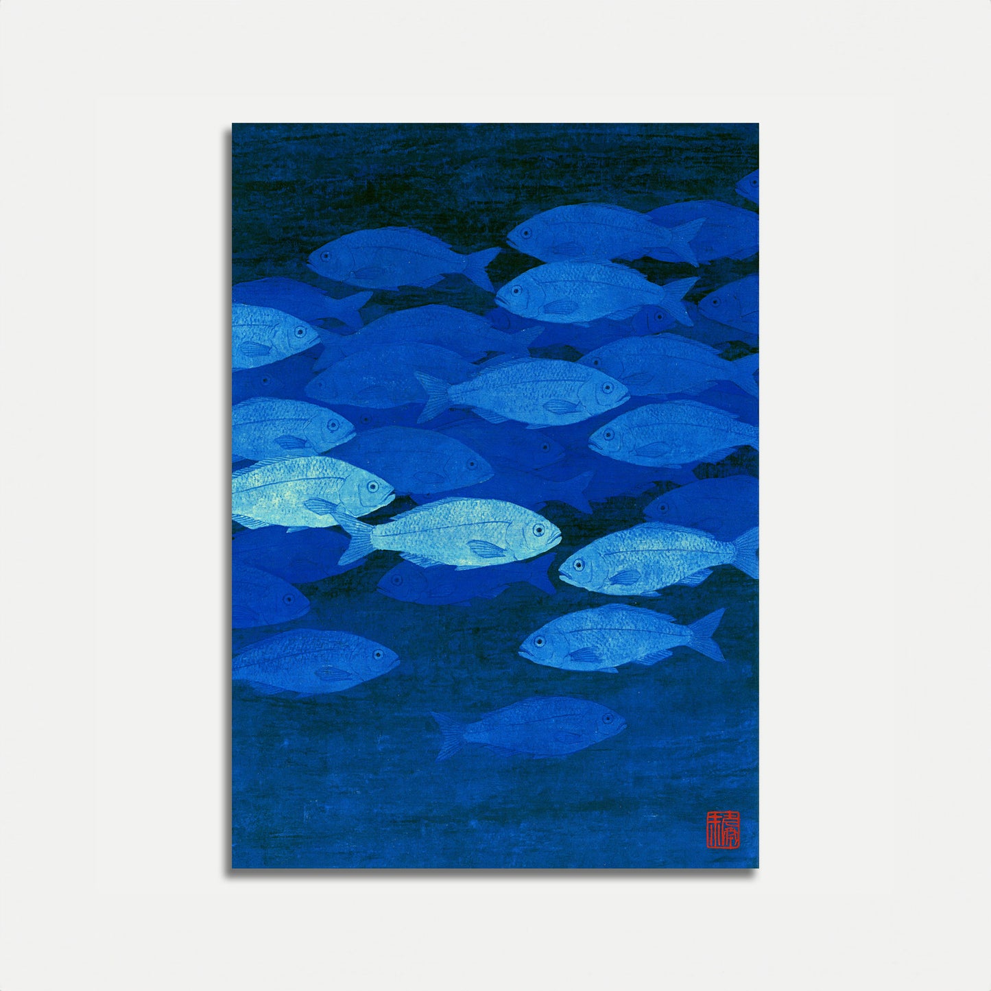 Schule Fische Schwimmen Zusammen Poster