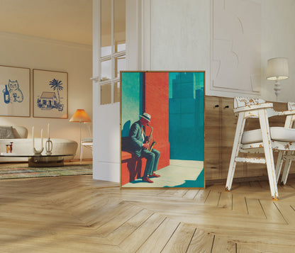 Urban Jazz Street Corner Poster