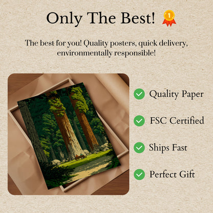 Poster di Serenità della Foresta di Sequoie Antiche