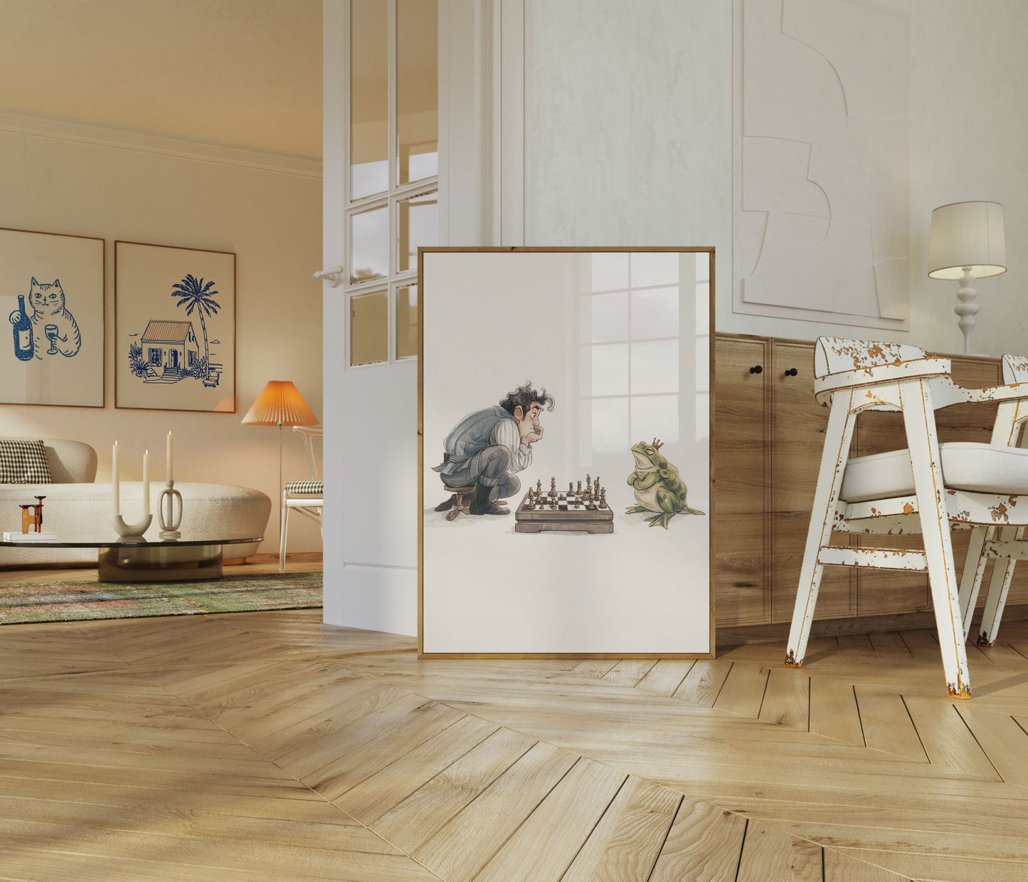 Poster Schaakwedstrijd Kikkerprins