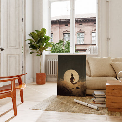 Moonlit Rabbit Journey Poster