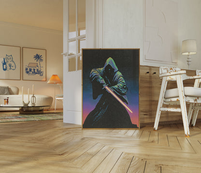 Pôster do Guerreiro Sith Neon