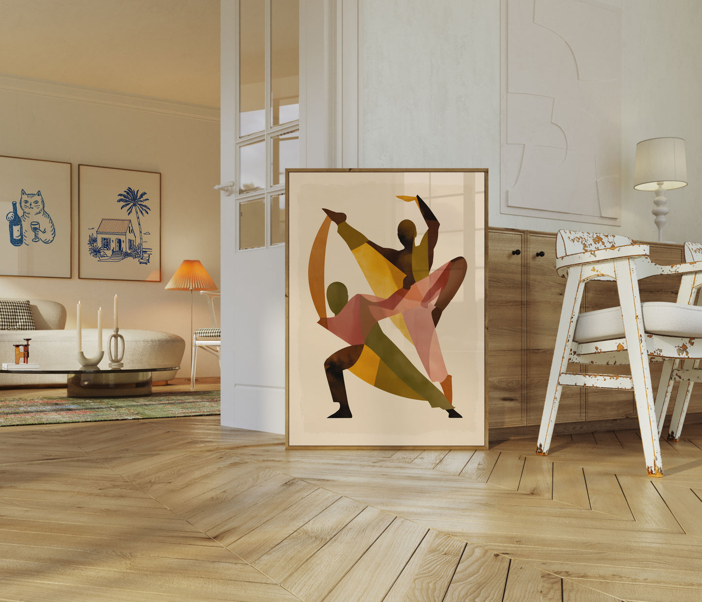 Plakát abstraktního tanečního pohybu