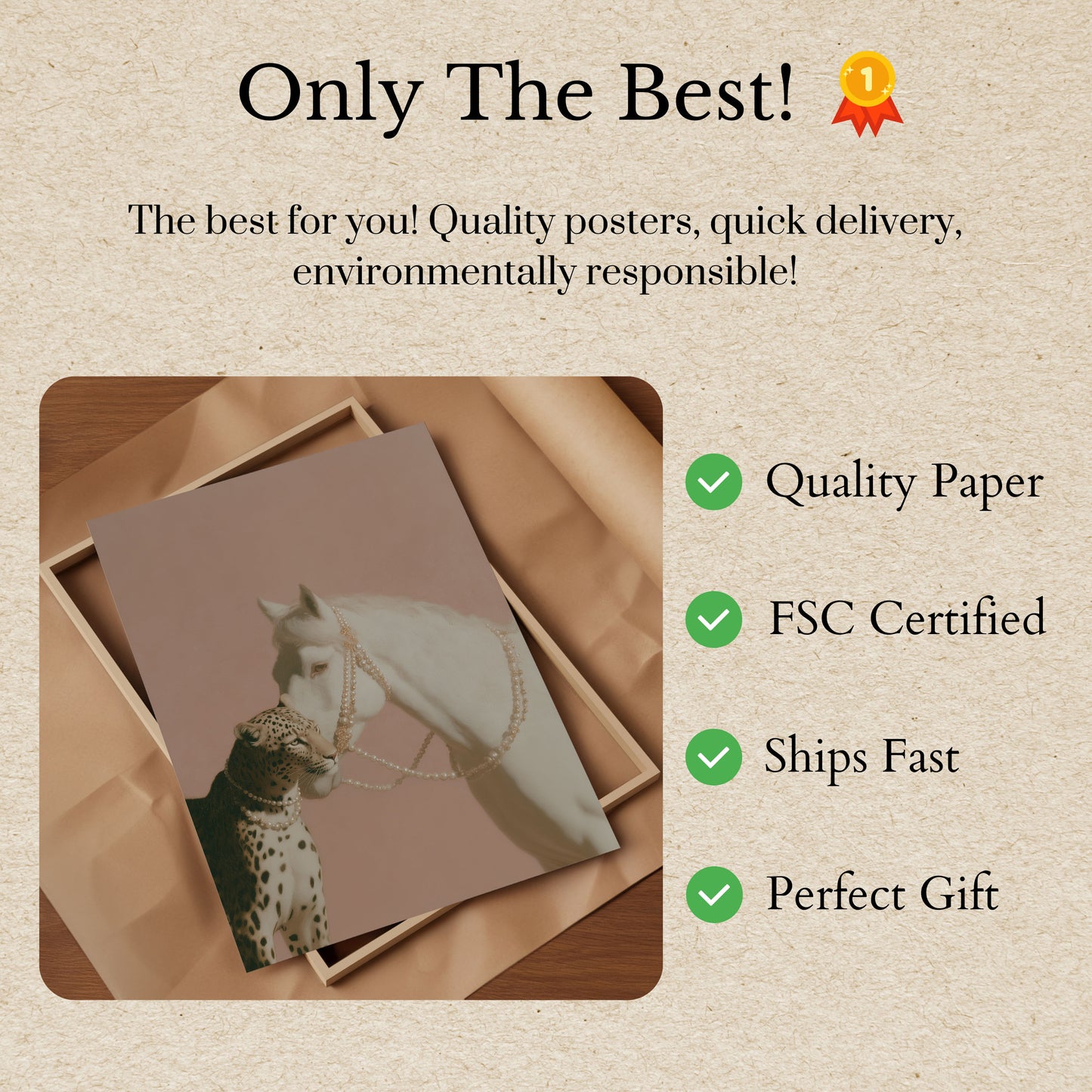 Elegant Animals Pearls Poster