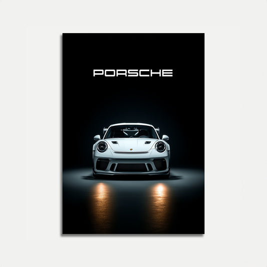 Precision White GT3 Porsche Poster
