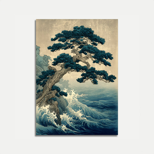 Affiche Océan Sapin Ancien