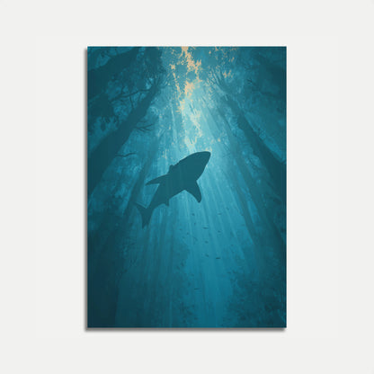 Underwater Forest Shark Poster