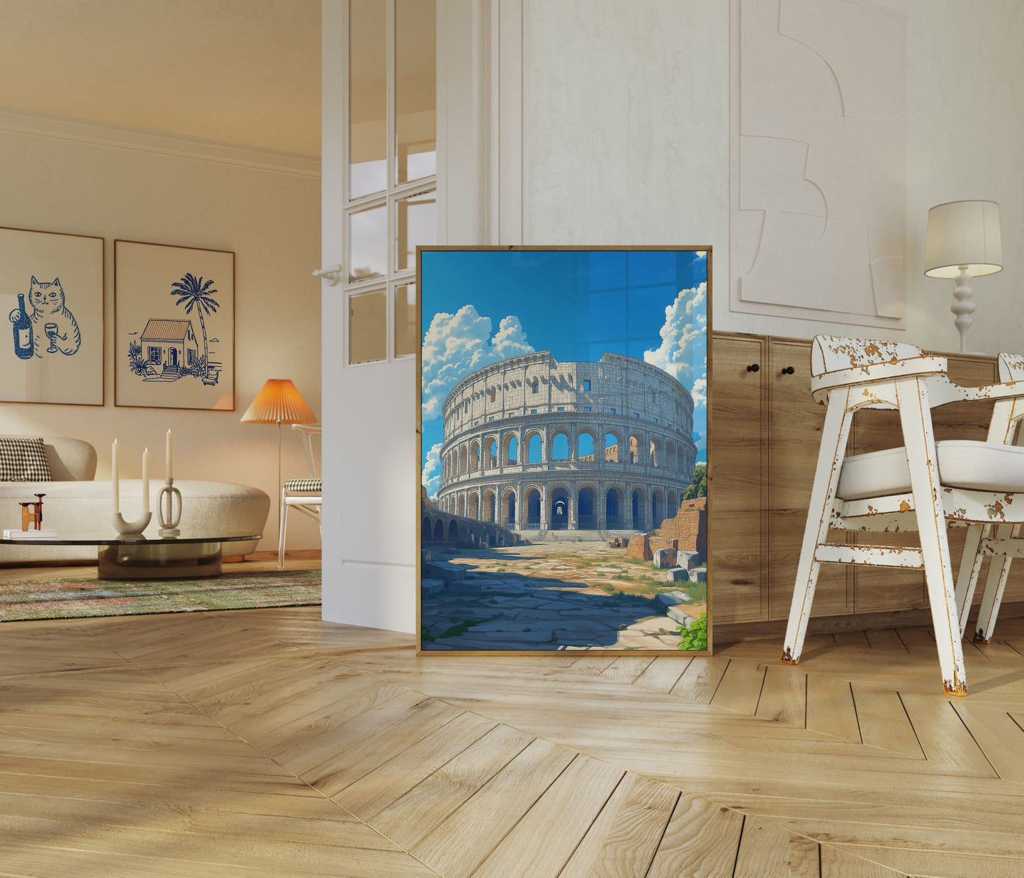 Ancient Colosseum Rome Architectural Poster