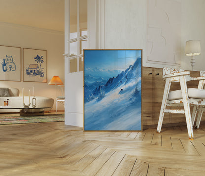 Extreme Ski Mountain Descent Poster