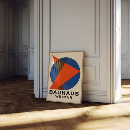 Bauhaus Weimar Geometrický designový plakát