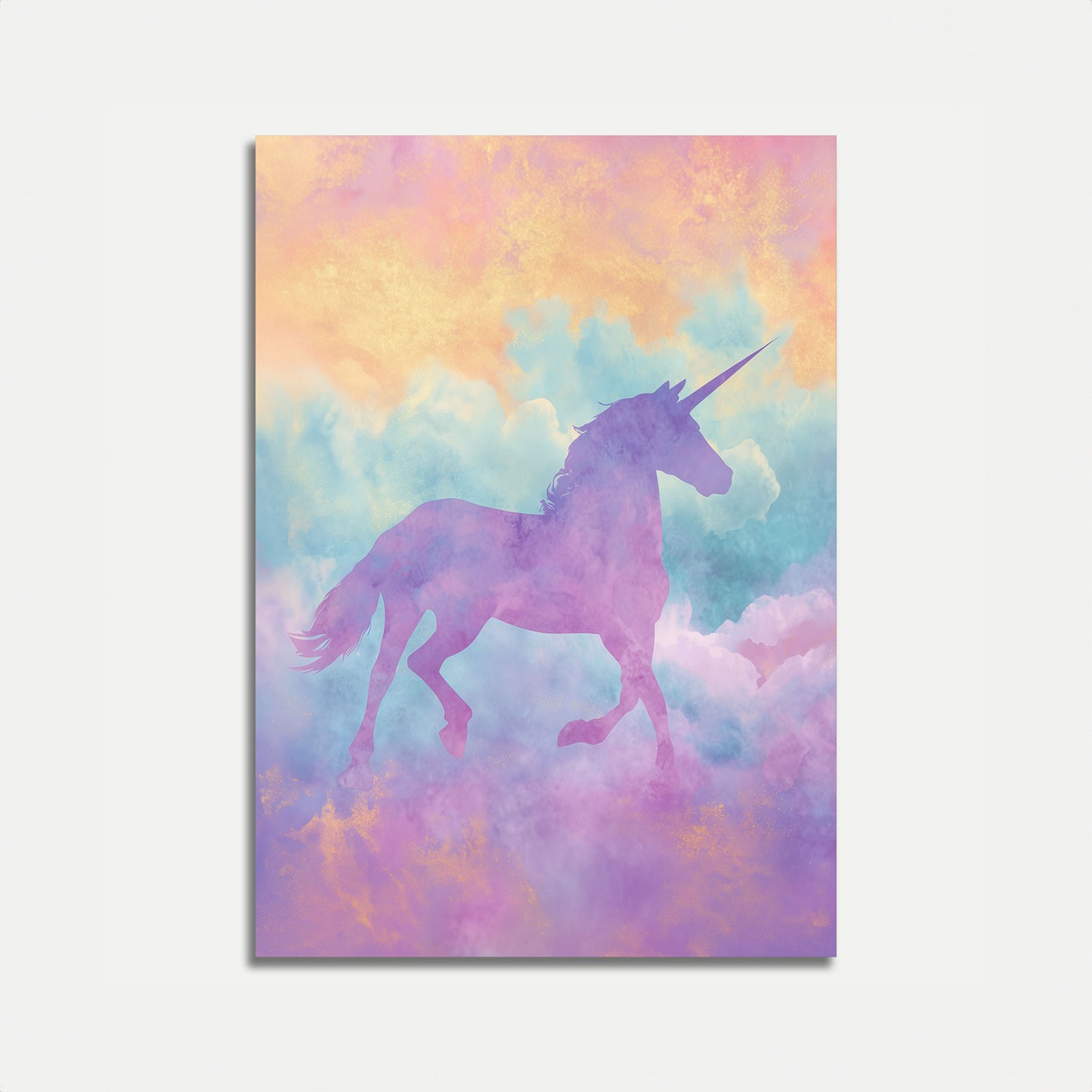 Magical Unicorn Cloud Poster