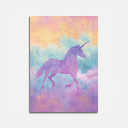 Magical Unicorn Cloud Poster