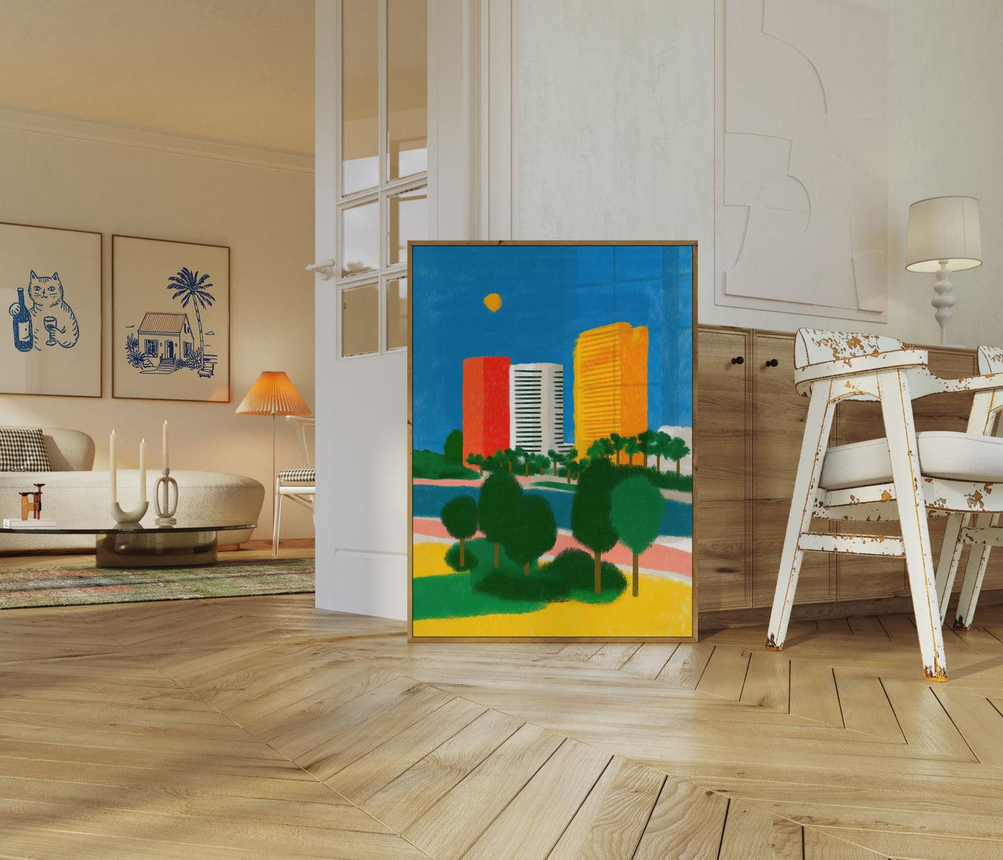 Affiche de Paysage Urbain Moderne