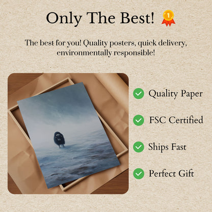 Cartaz do Iaque na Neve Enevoada