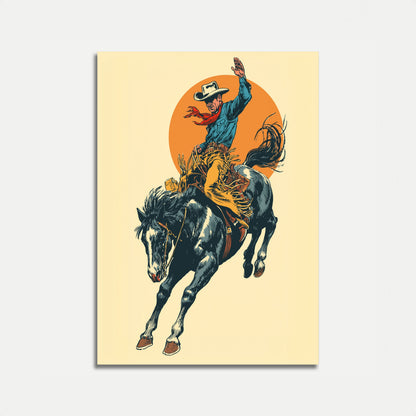 Poster del Cowboy Rodeo del West Selvaggio