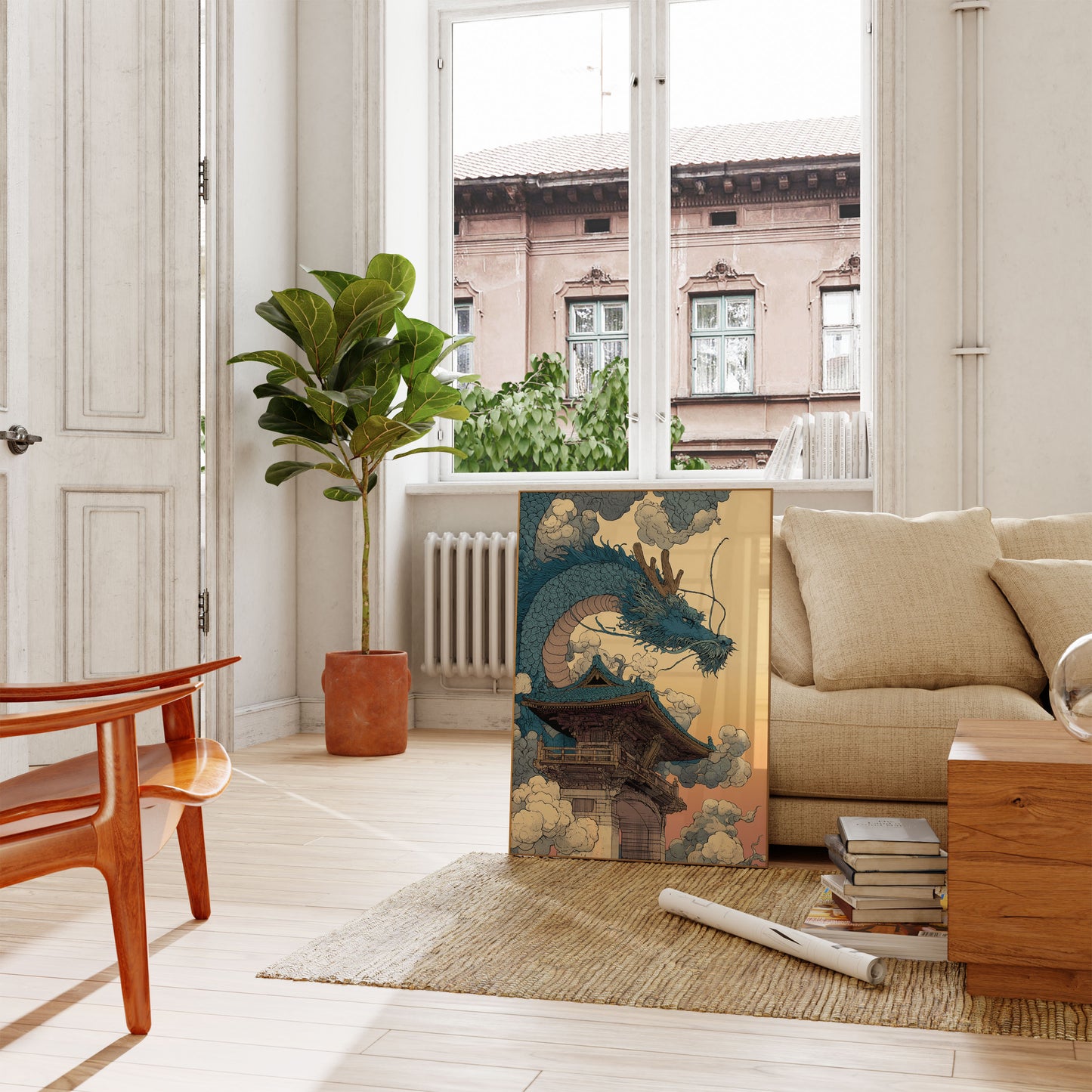 Mystic Dragon Temple Poster