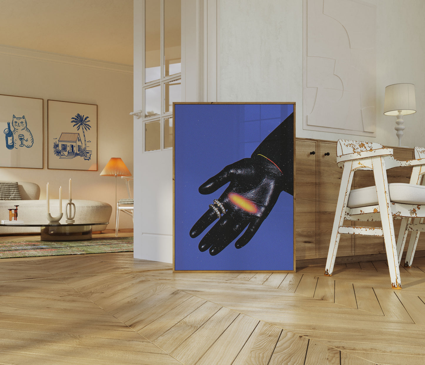 Cosmic Hand Galactic Energy Poster