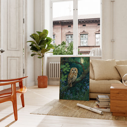 Moonlit Owl Forest Poster