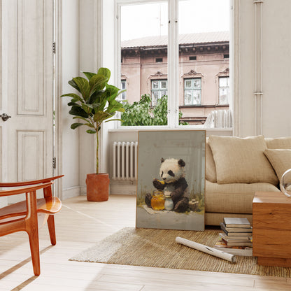 Sweet Honey Panda Art Poster