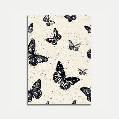Black Monarch Butterfly Poster