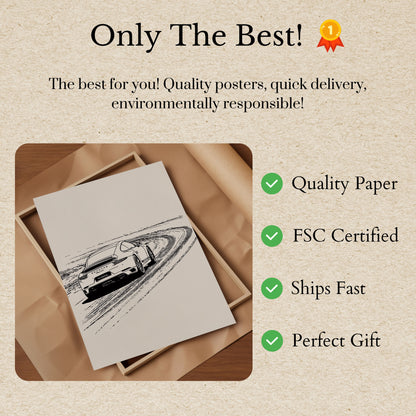 Racing Curves Porsche Poster