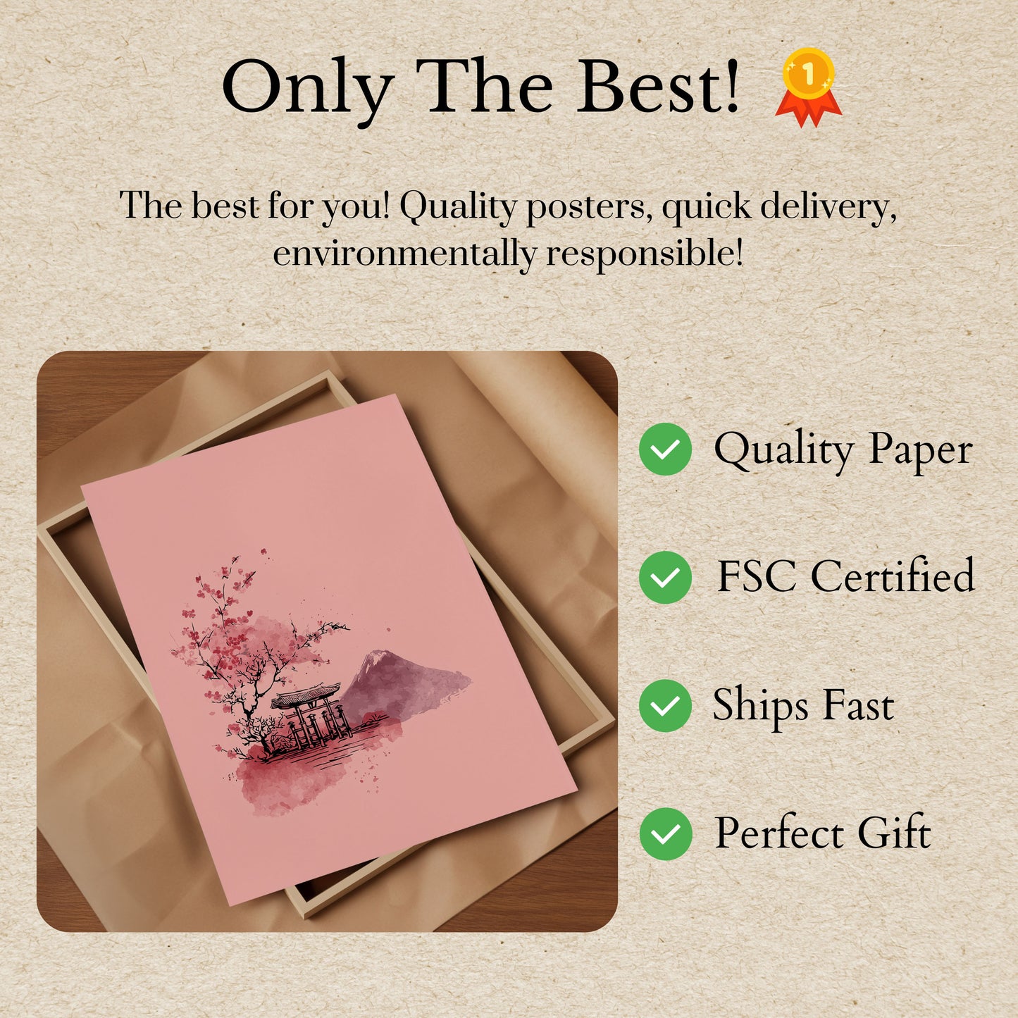 Pink Japanese Mountain Blossom Poster