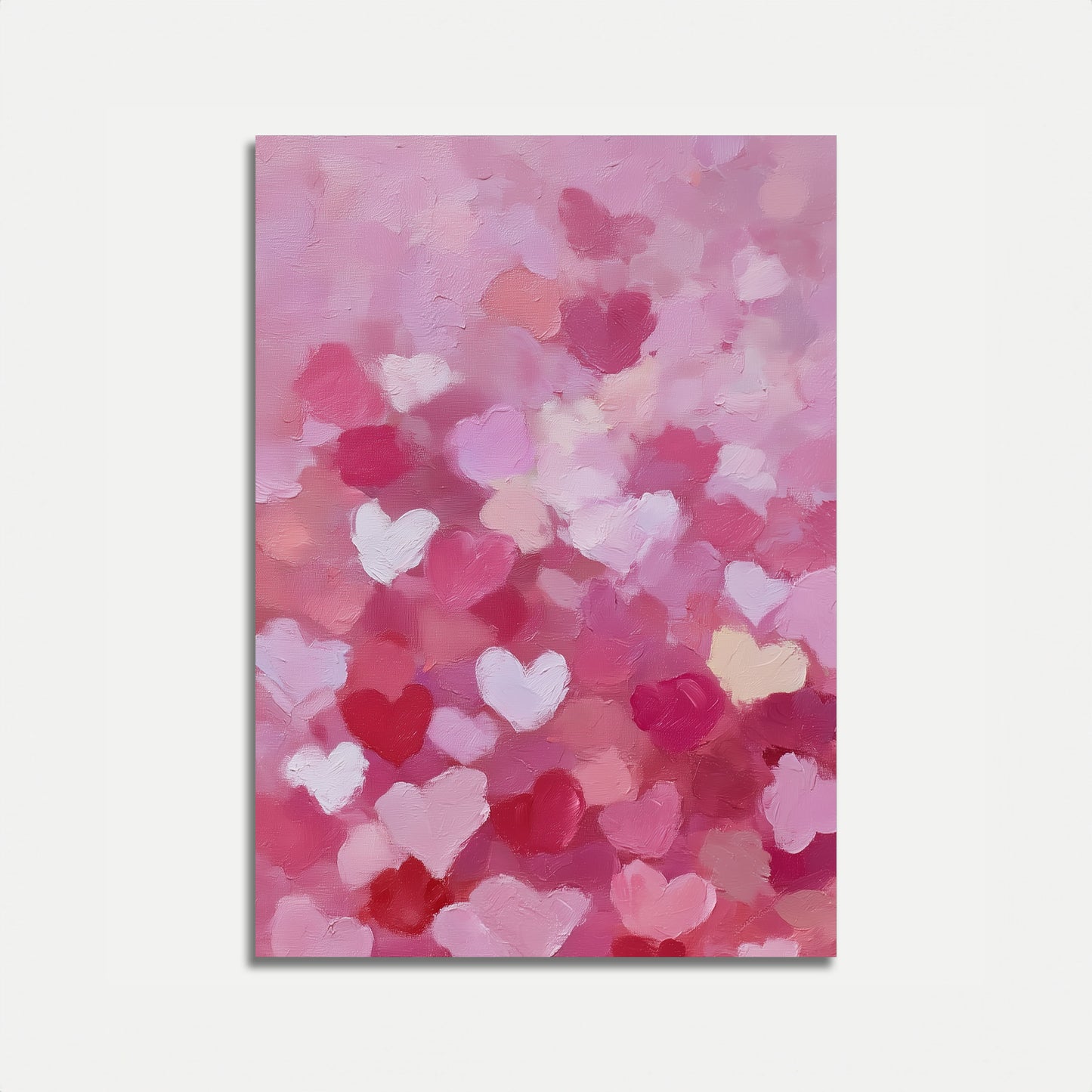 Romantic Pink Hearts Poster