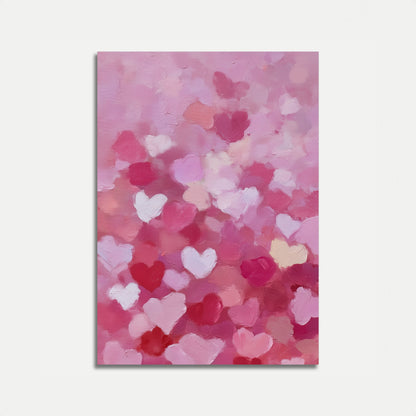 Romantic Pink Hearts Poster