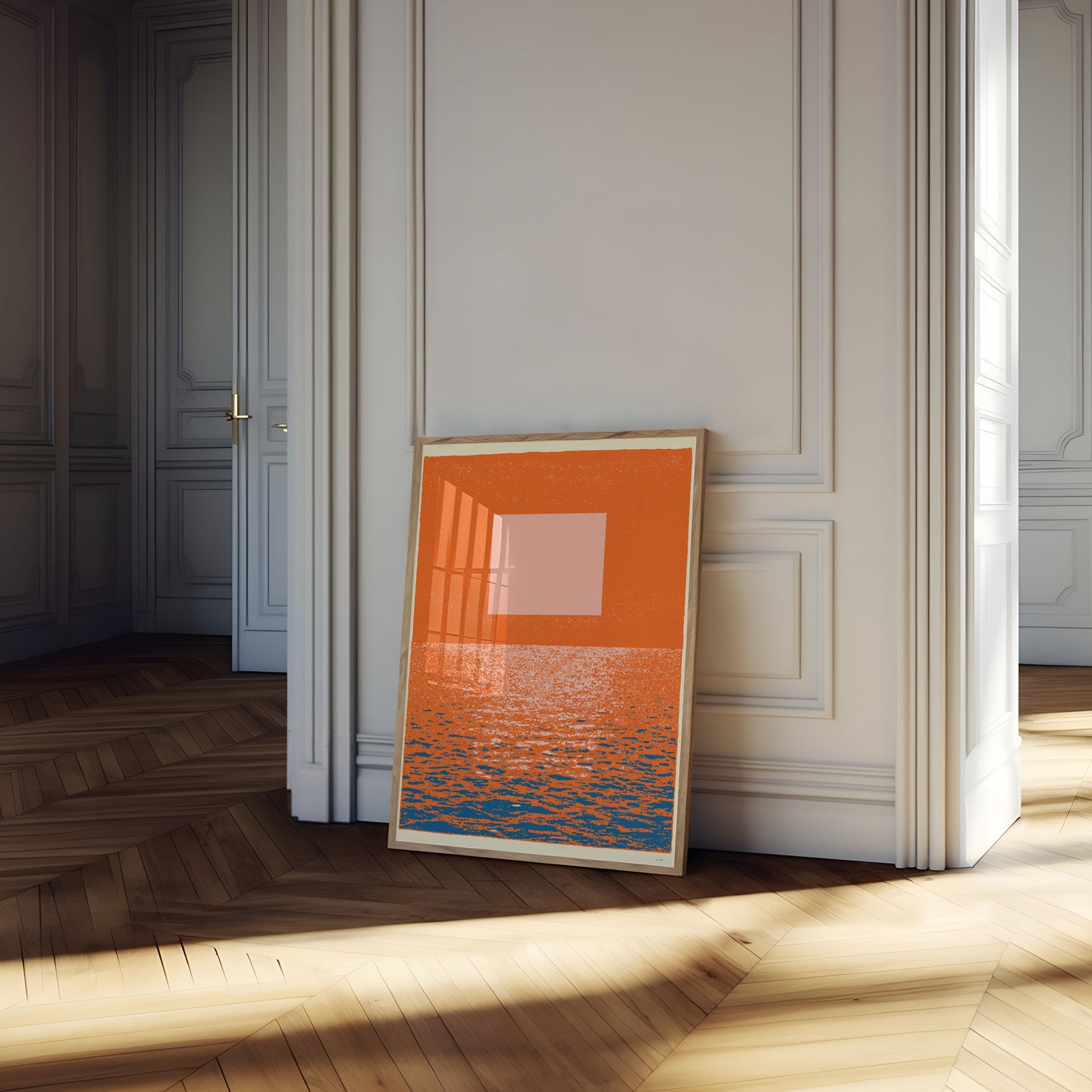 Minimalist Sunset Ocean Poster