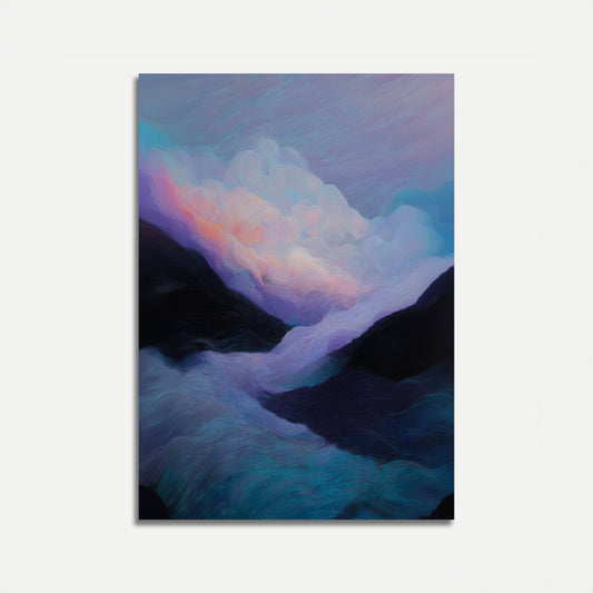 Poster della Valle di Montagna al Tramonto Alpino
