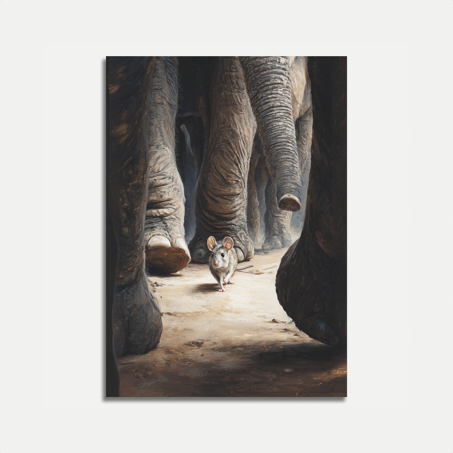 Tiny Mouse, Giant Elephants Poster