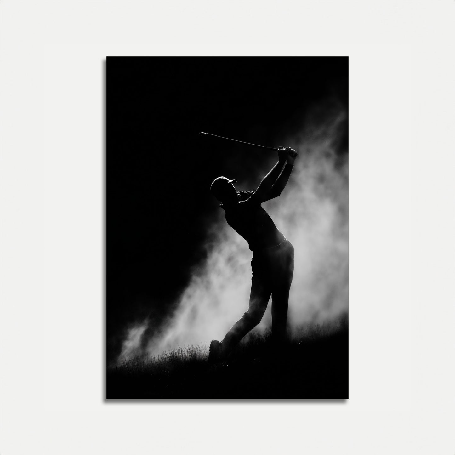 Dramatický Golfový Švih Silueta Plakát