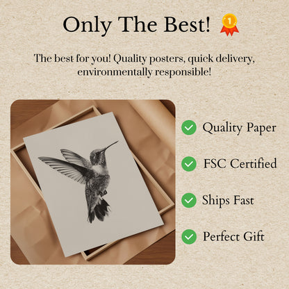 Poster di Volo di Colibrì Elegante