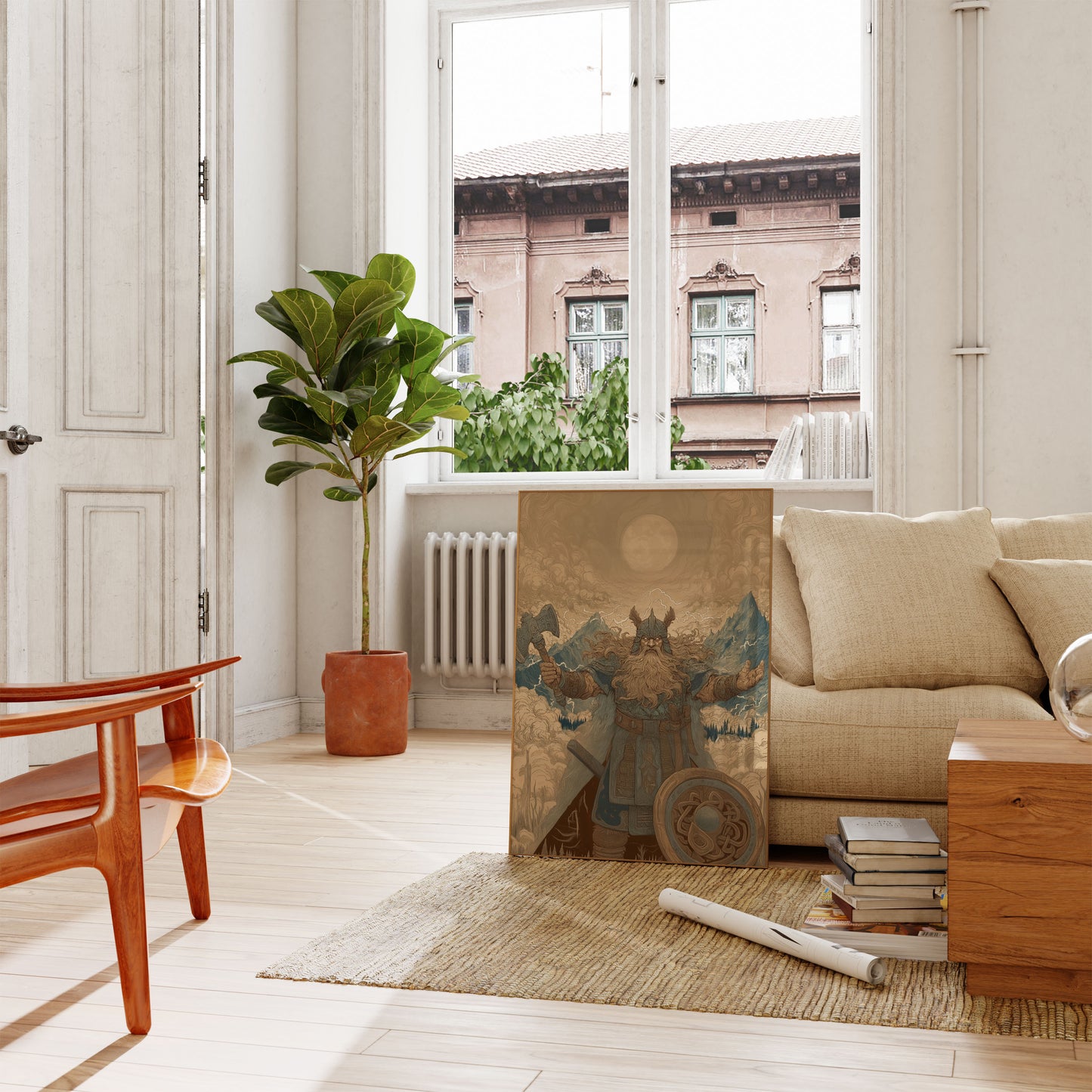 Norse Thunder God Poster