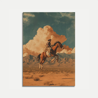 Desert Cowboy Thunder Poster